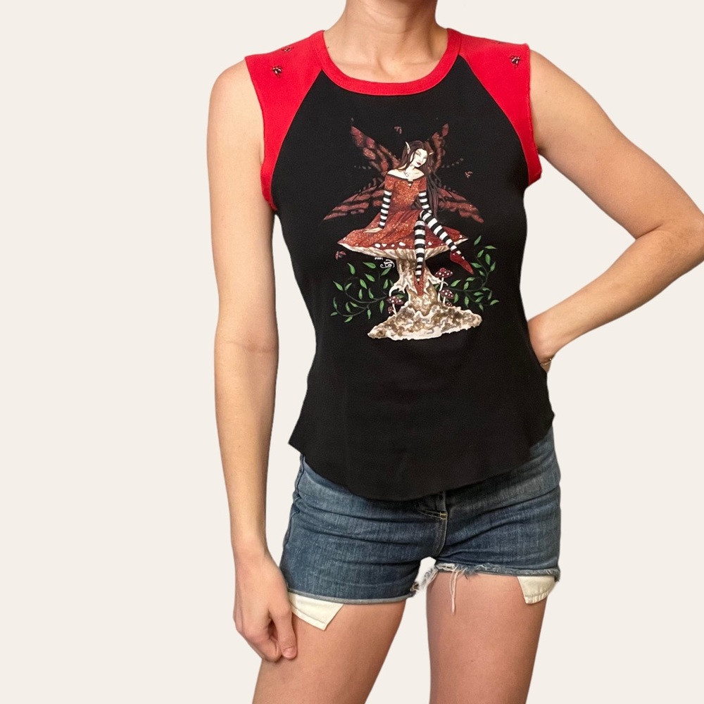 Vintage Y2K Hot Topic Fairy Mushroom Tank Top 💕